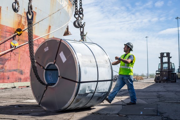 industrial setting, people on computer